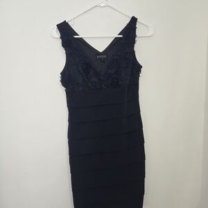 Navy Tiered Mini Dress